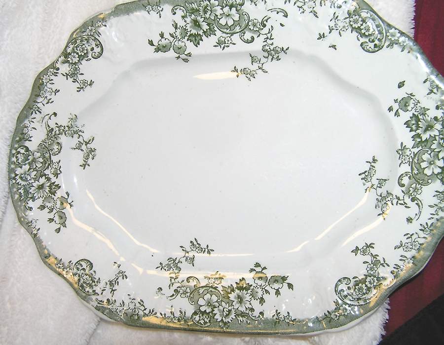 Dresden 14" Oval Serving Platter by W & E Corn-1