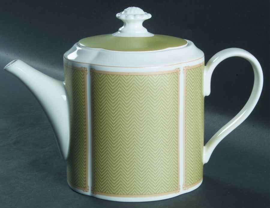 Hunt Valley Herringbone Teapot & Lid by Waterford China-1