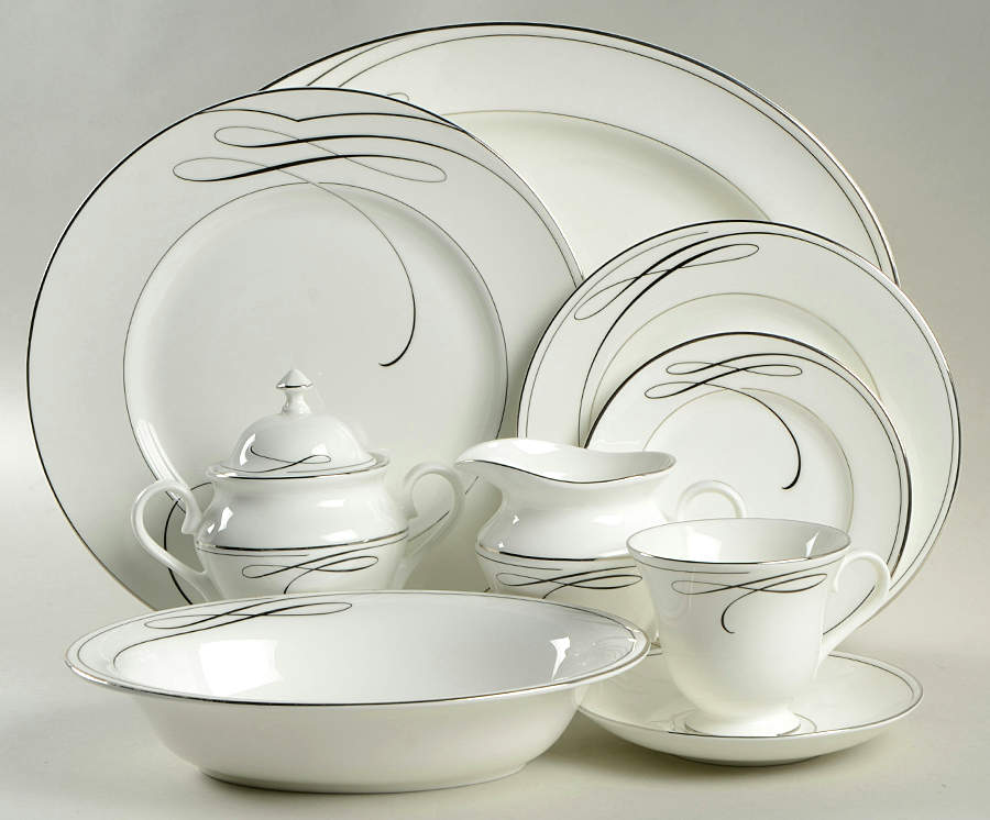 Ballet Ribbon (Platinum) 45 Piece Starter Set by Waterford China-1