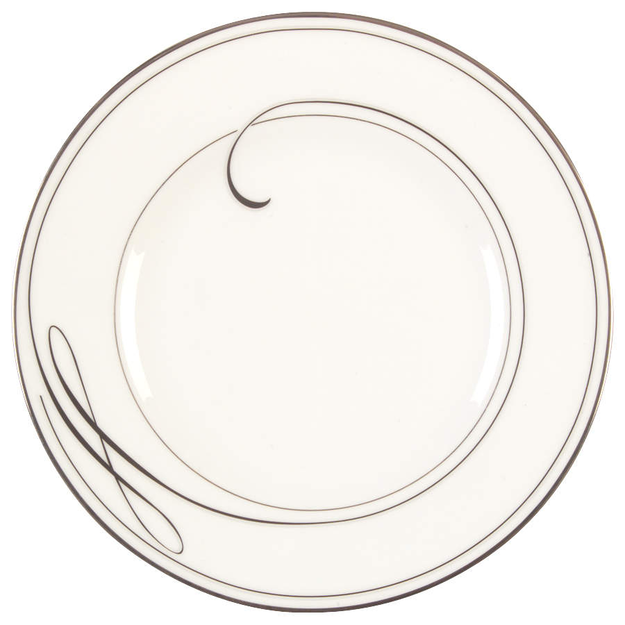 Ballet Ribbon (Platinum) Salad/Dessert Plate by Waterford China-1