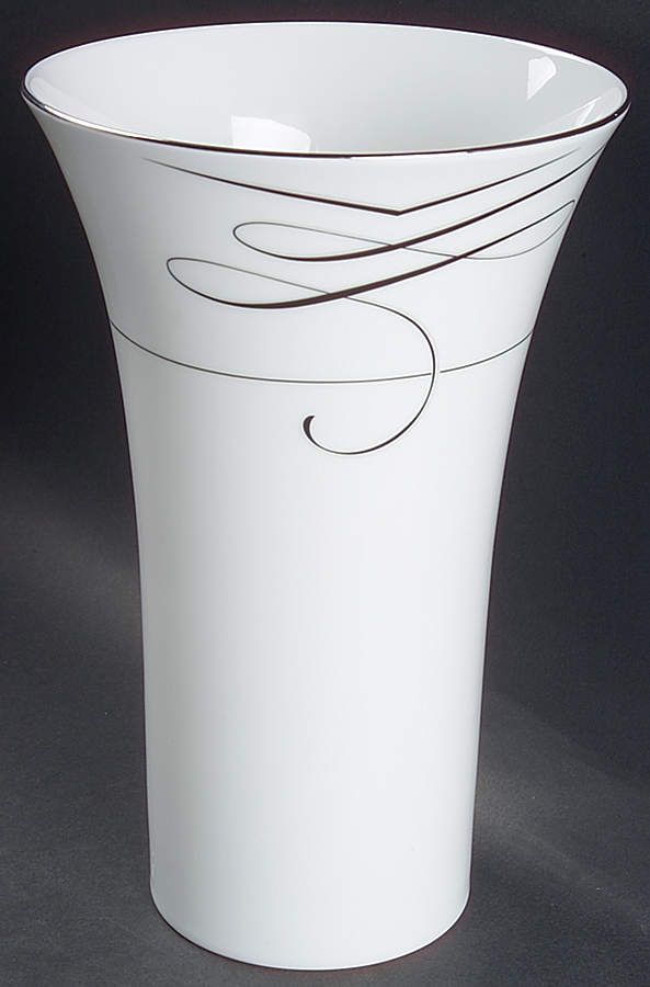 Ballet Ribbon (Platinum) 9" Vase by Waterford China-1