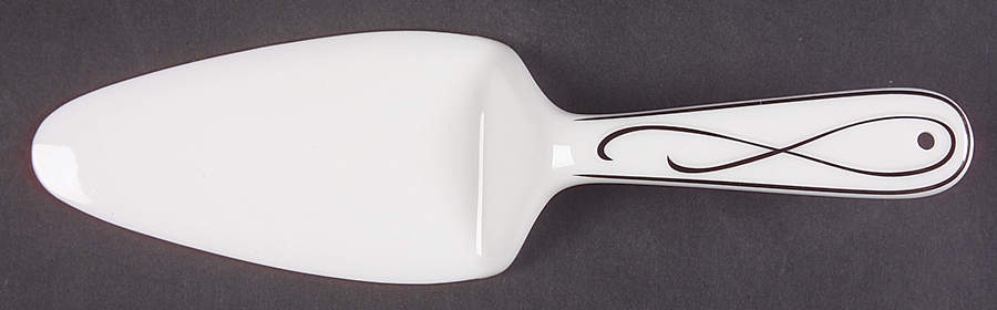 Ballet Ribbon (Platinum) Solid Ceramic Pie/Cake Server by Waterford China-1