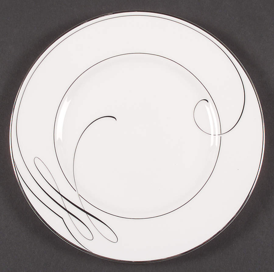 Ballet Ribbon (Platinum) Accent Luncheon Plate by Waterford China-1