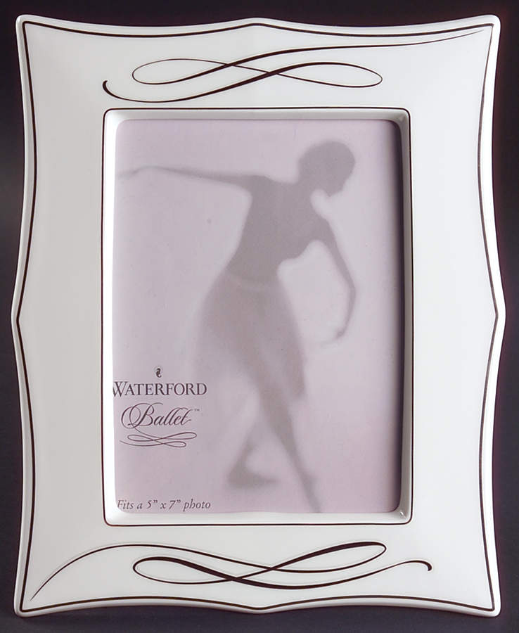 Ballet Ribbon (Platinum) Frame-Holds 5" X 7" by Waterford China-1
