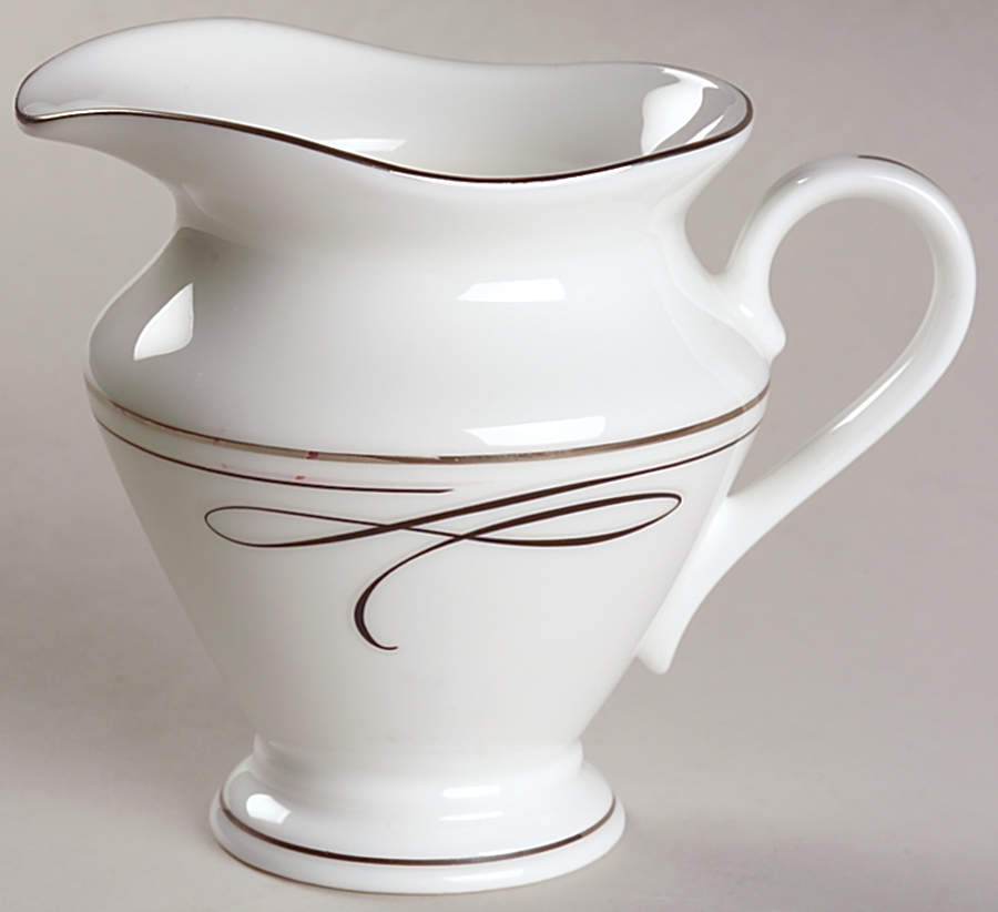 Ballet Ribbon (Platinum) Creamer by Waterford China-1