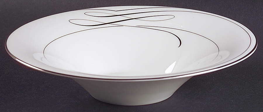 Ballet Ribbon (Platinum) 9" All Purpose Serving Bowl by Waterford China-1