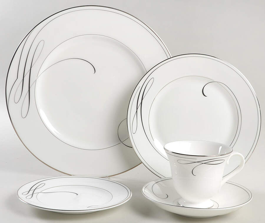 Ballet Ribbon (Platinum) 40  Piece Estate Set by Waterford China-1