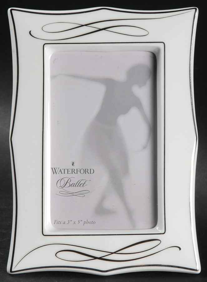Ballet Ribbon (Platinum) Frame-Holds 3" x 5" by Waterford China-1