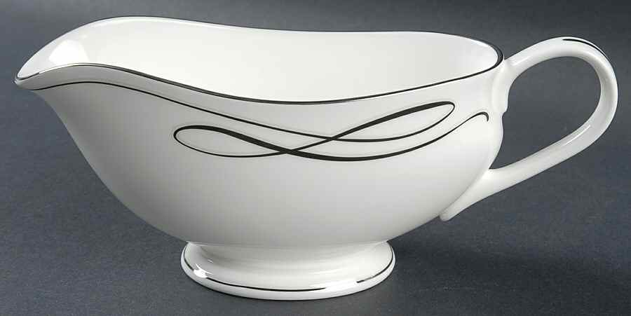 Ballet Ribbon (Platinum) Gravy Boat by Waterford China-1