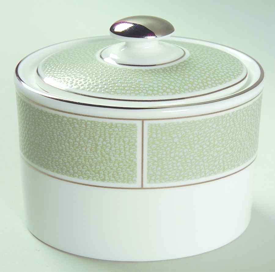 Shagreen Jade Sugar Bowl & Lid by Wedgwood-1
