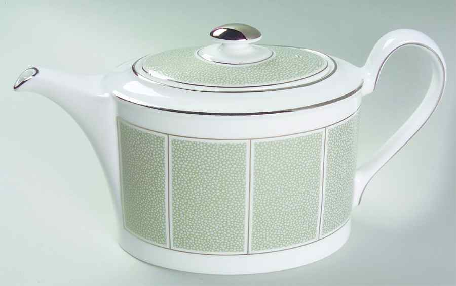 Shagreen Jade Teapot & Lid by Wedgwood-1