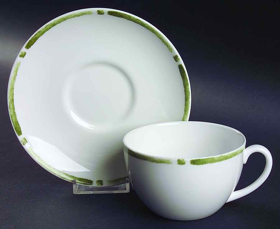 Boxwood Flat Cup & Saucer Set by Wedgwood-1