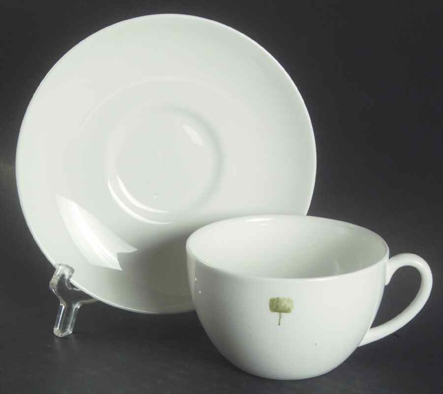 Boxwood Flat Cup & Saucer Set by Wedgwood-1