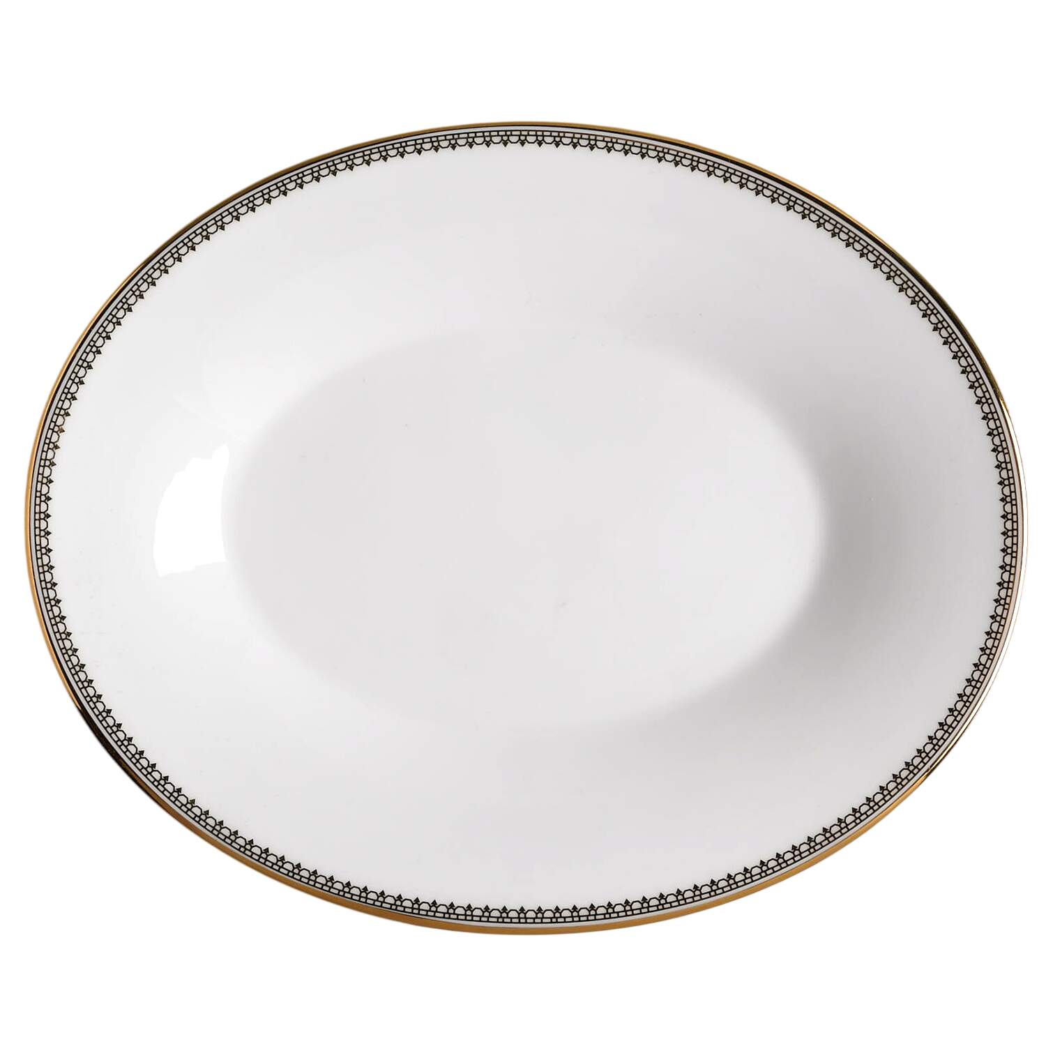 Vera Lace Gold Underplate for Gravy Boat by Wedgwood-1