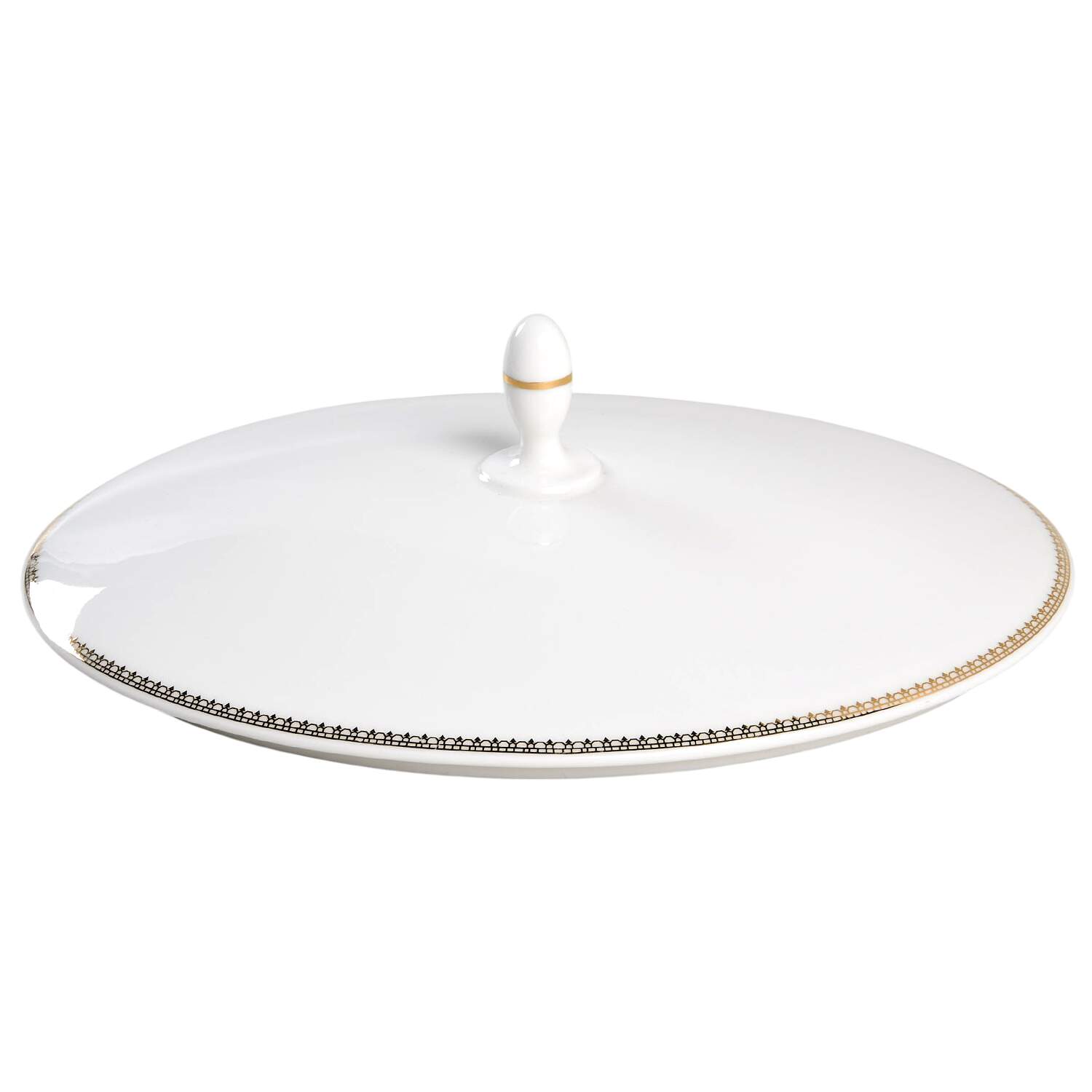 Vera Lace Gold Lid for Oval Vegetable by Wedgwood-1