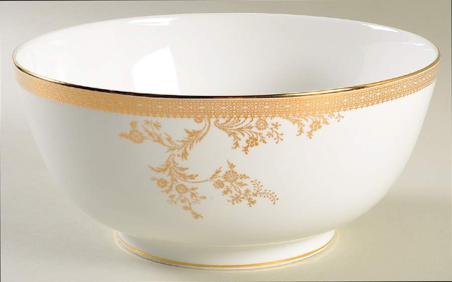 Vera Lace Gold 10" Large Salad Serving Bowl by Wedgwood-1