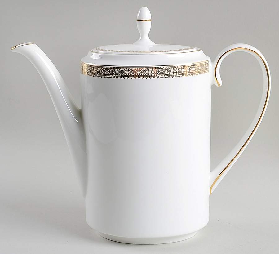 Vera Lace Gold Coffee Pot & Lid by Wedgwood-1