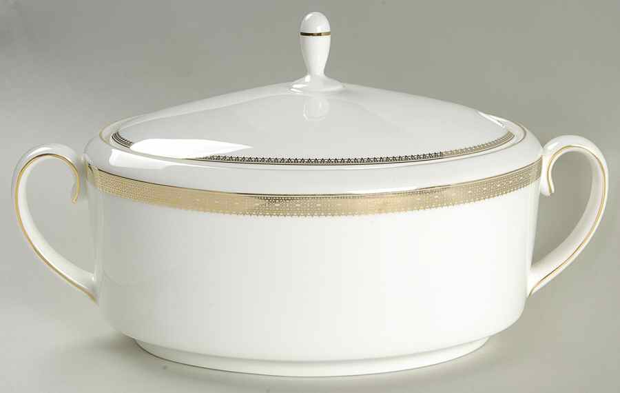 Vera Lace Gold Tureen &  Lid by Wedgwood-1