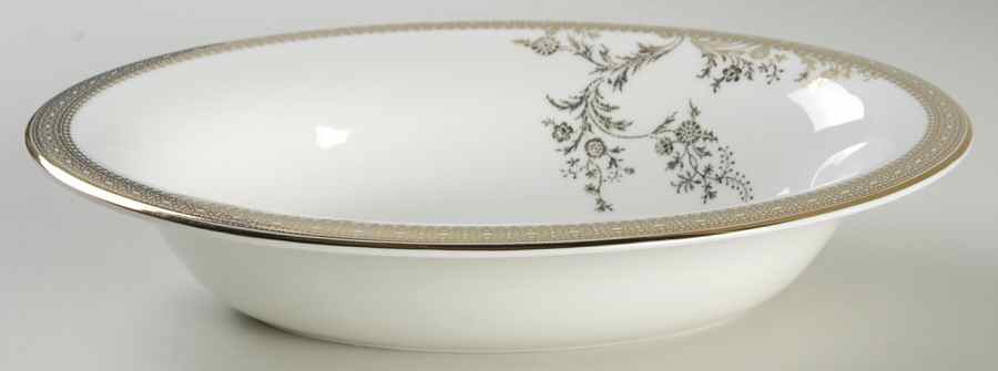 Vera Lace Gold 9" Oval Vegetable Bowl by Wedgwood-1
