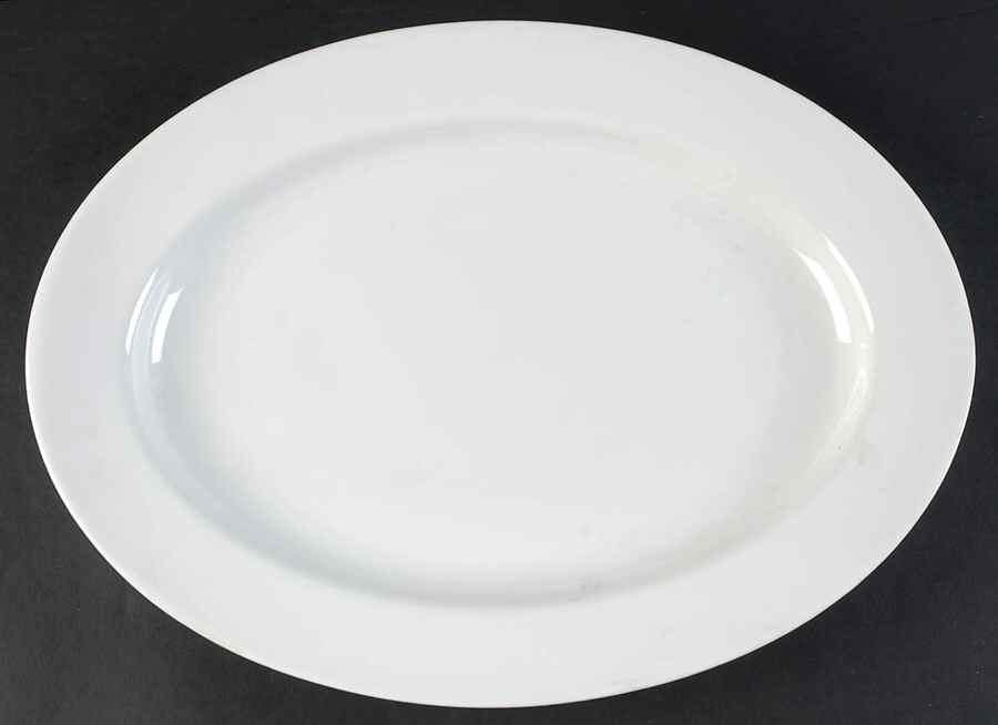 Super White Micaceous Herbaceous 16" Oval Serving Platter by Wedgwood-1