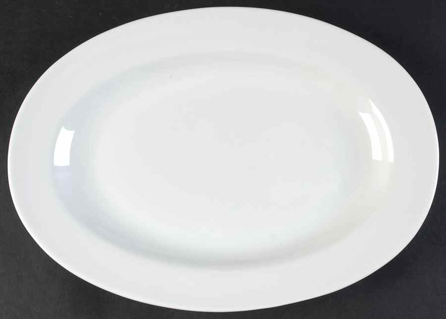Super White Micaceous Herbaceous 12" Oval Serving Platter by Wedgwood-1