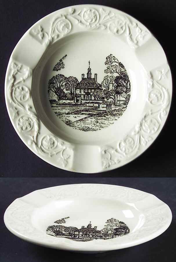 Williamsburg Virginia Black Small Ashtray by Wedgwood-1