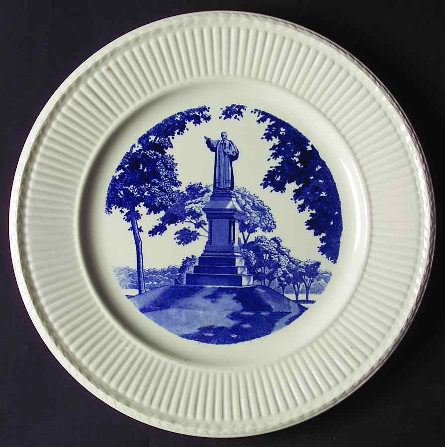 Trinity College Blue Dinner Plate by Wedgwood-1