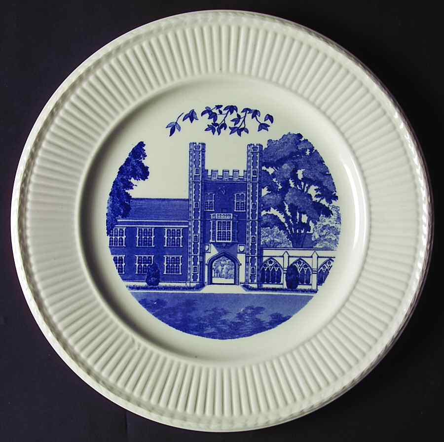 Trinity College Blue Dinner Plate by Wedgwood-1