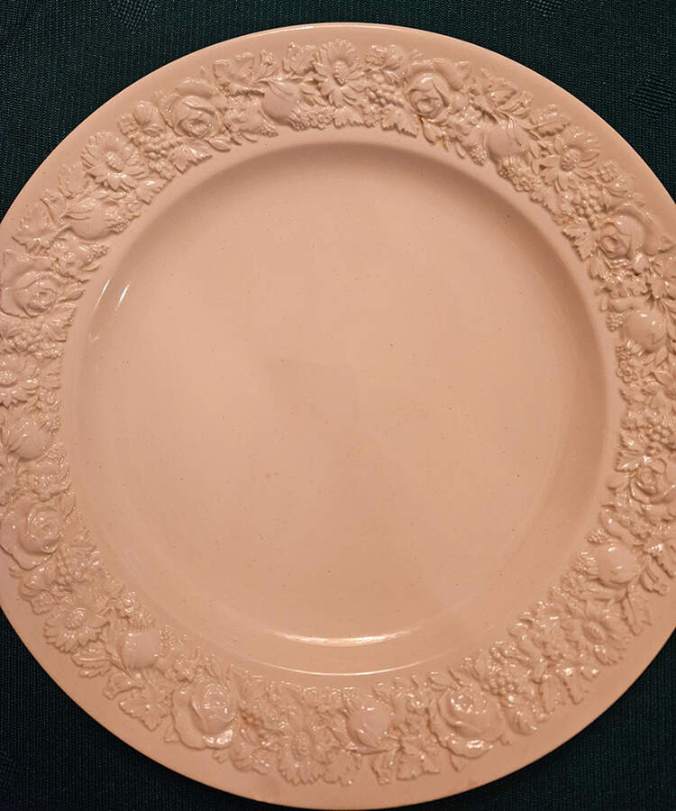 Rose (Cream on Cream, Smooth Edge, No Laurel) Salad Plate by Wedgwood-1