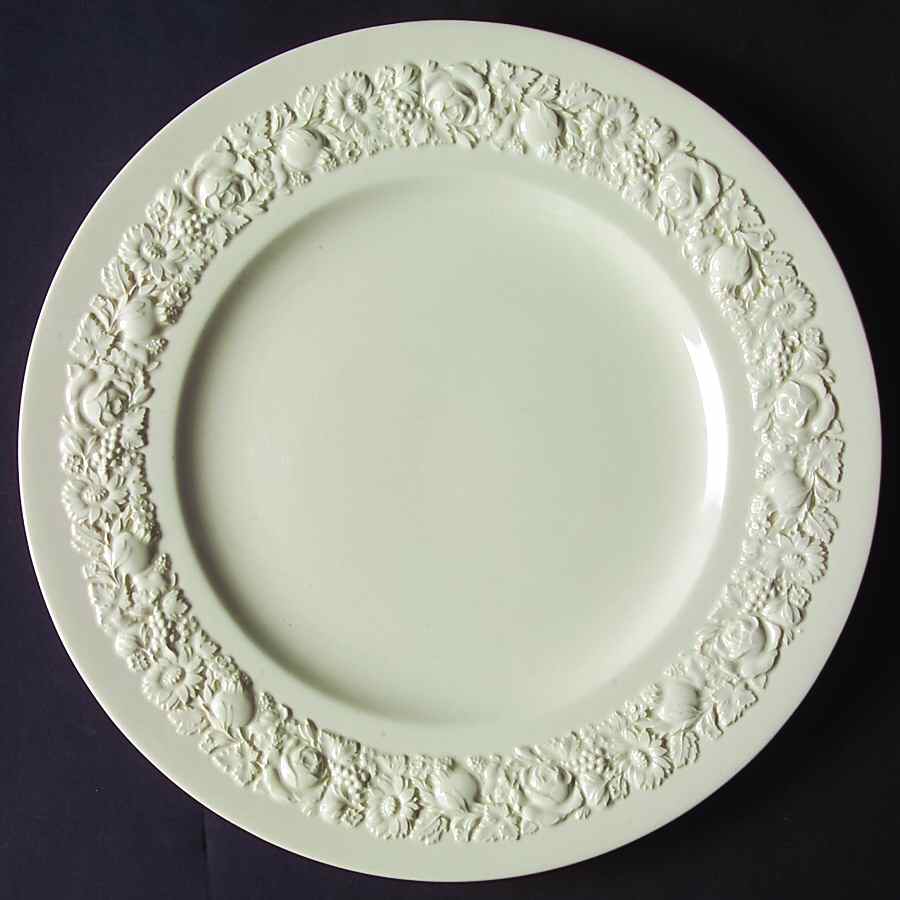 Rose (Cream on Cream, Smooth Edge, No Laurel) Dinner Plate by Wedgwood-1