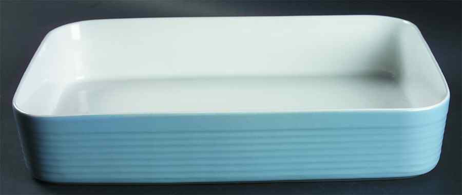 Emeril Glacier Blue 14" Rectangular Baker by Wedgwood-1
