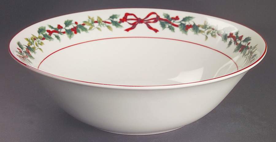 Holiday Garland 10" Round Vegetable Bowl by William Roberts-1