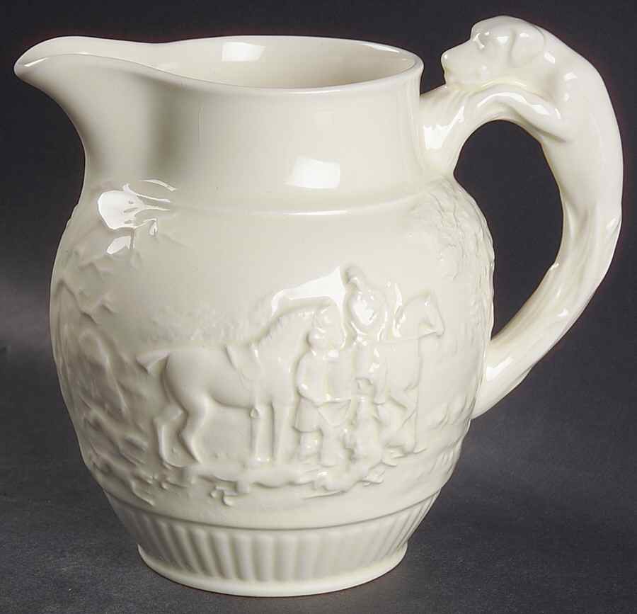 D'Ye Ken John Peel White 24 Oz Pitcher by Wedgwood-1