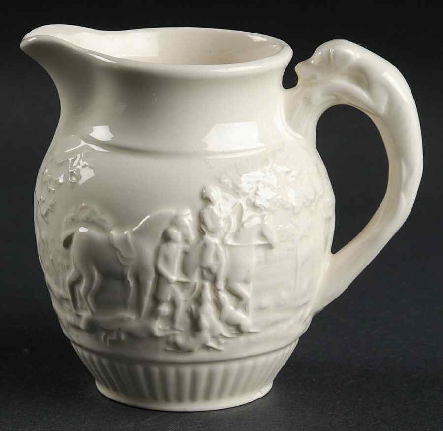 D'Ye Ken John Peel White 8 Oz Pitcher by Wedgwood-1