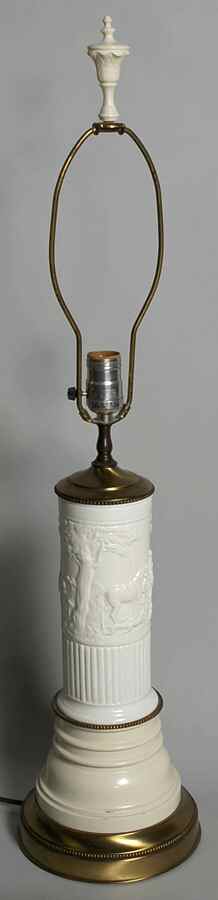 D'Ye Ken John Peel White 28" Electric Lamp No Shade by Wedgwood-1