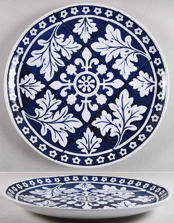 Blue Tile 16" Deep Round Platter by Williams-Sonoma-1