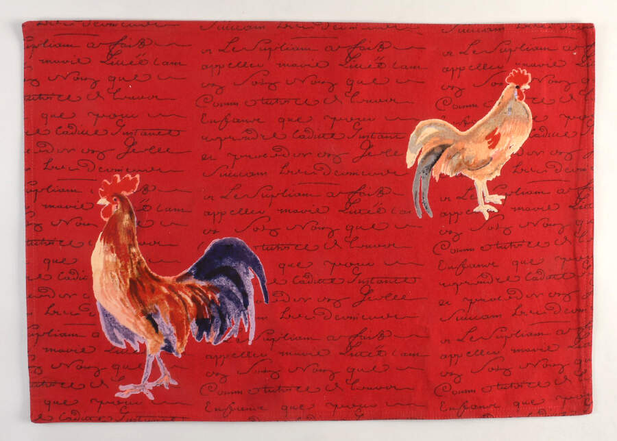 Rooster Script Cloth Placemat by Williams-Sonoma-1