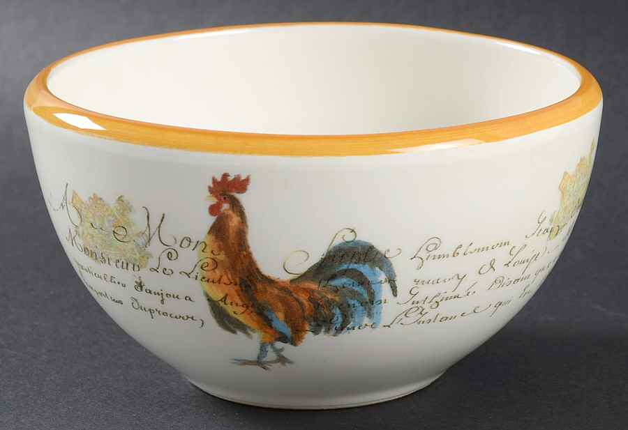 Rooster Script Soup/Cereal Bowl by Williams-Sonoma-1