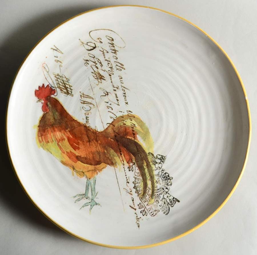 Rooster Script 15" Chop Plate (Round Platter) by Williams-Sonoma-1