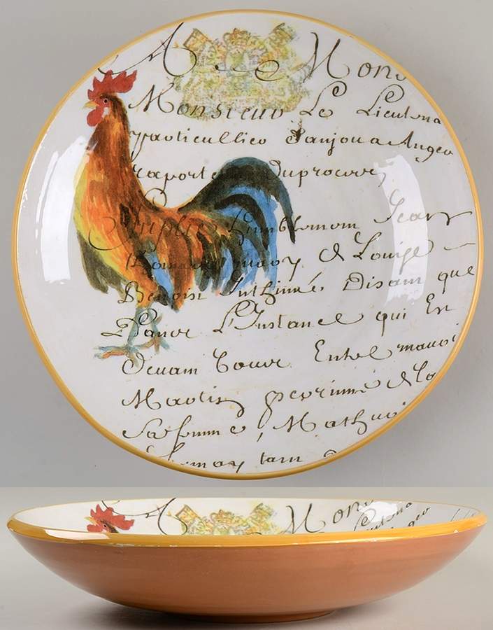 Rooster Script 14" Pasta Serving Bowl by Williams-Sonoma-1