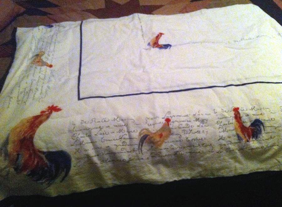 Rooster Script 60" x 80" Rectangular Tablecloth by Williams-Sonoma-1