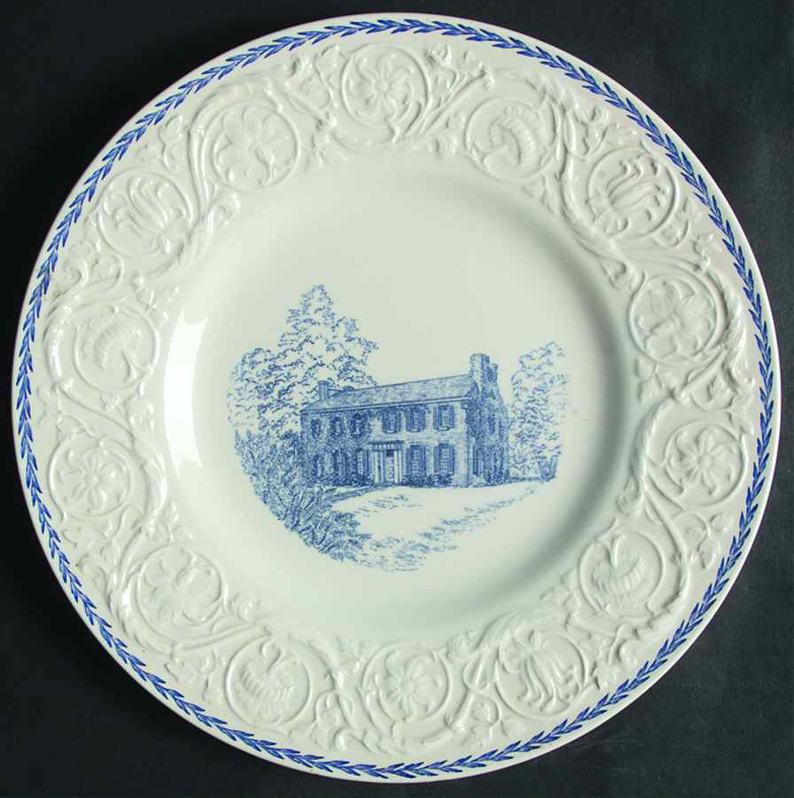 Illinois College Blue Dinner Plate by Wedgwood-1
