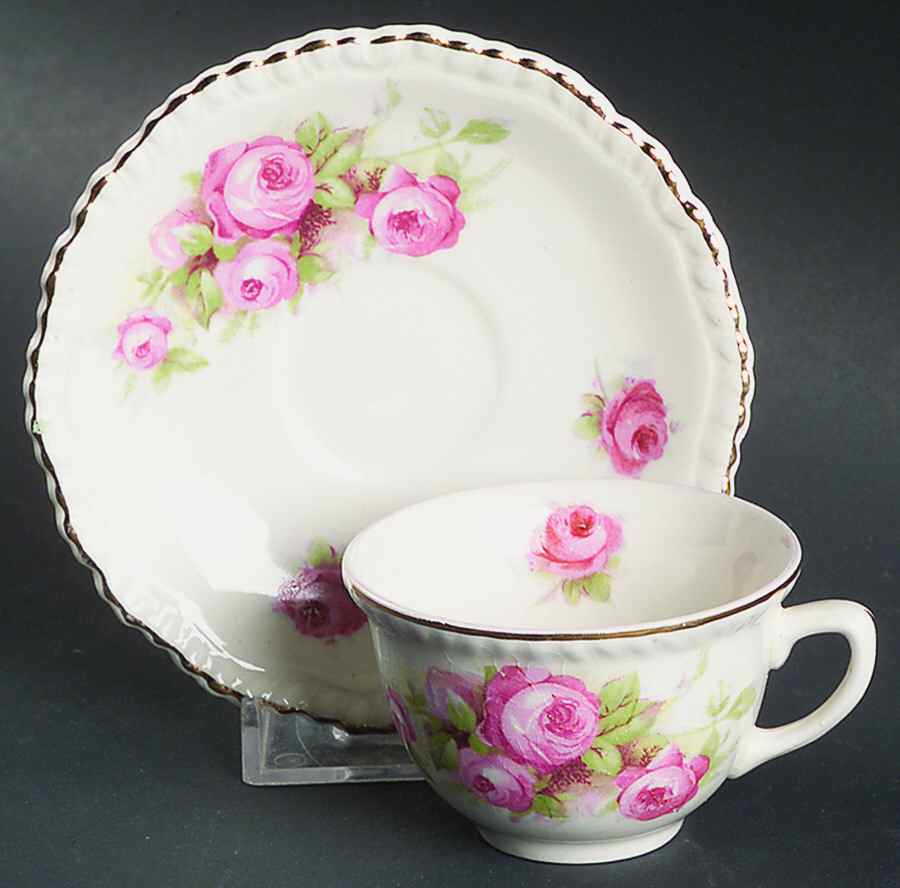 WOO136 Flat Demitasse Cup & Saucer Set by Wood & Sons-1