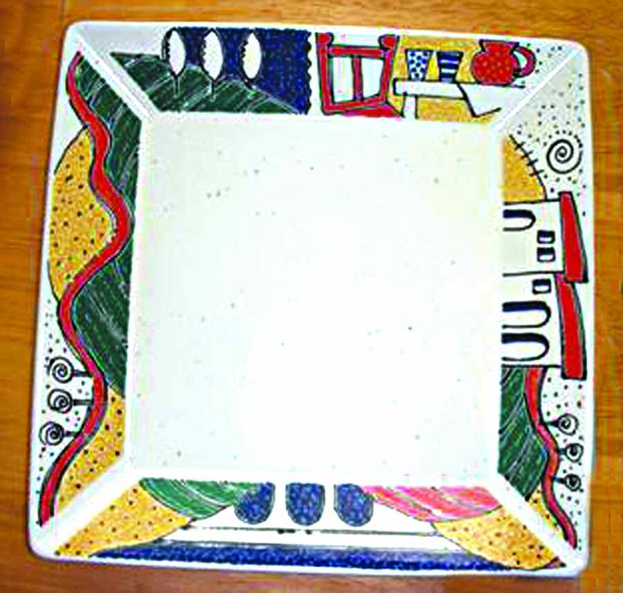 Via Aurelia Square Dinner Plate by Waechtersbach-1