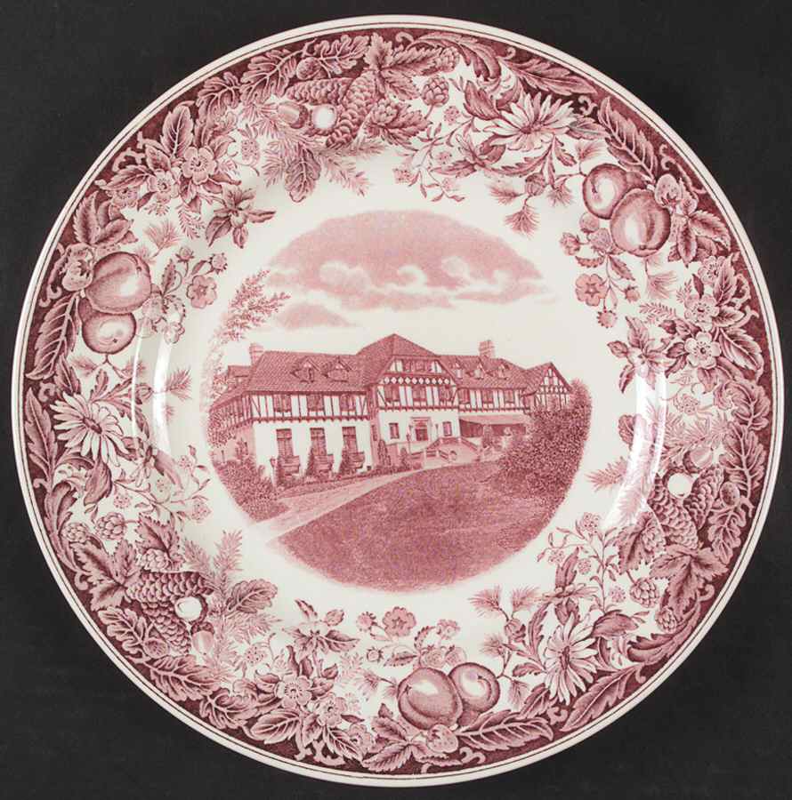 Vassar College Mulberry Dinner Plate by Wedgwood-1