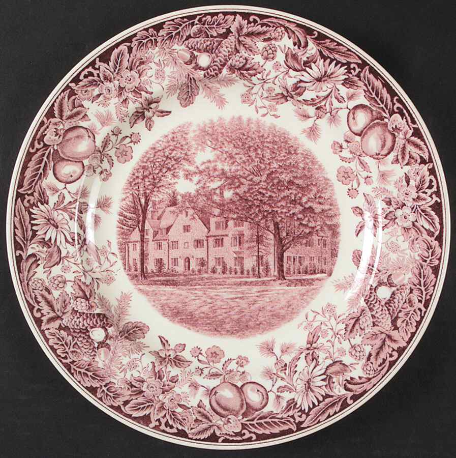 Vassar College Mulberry Dinner Plate by Wedgwood-1