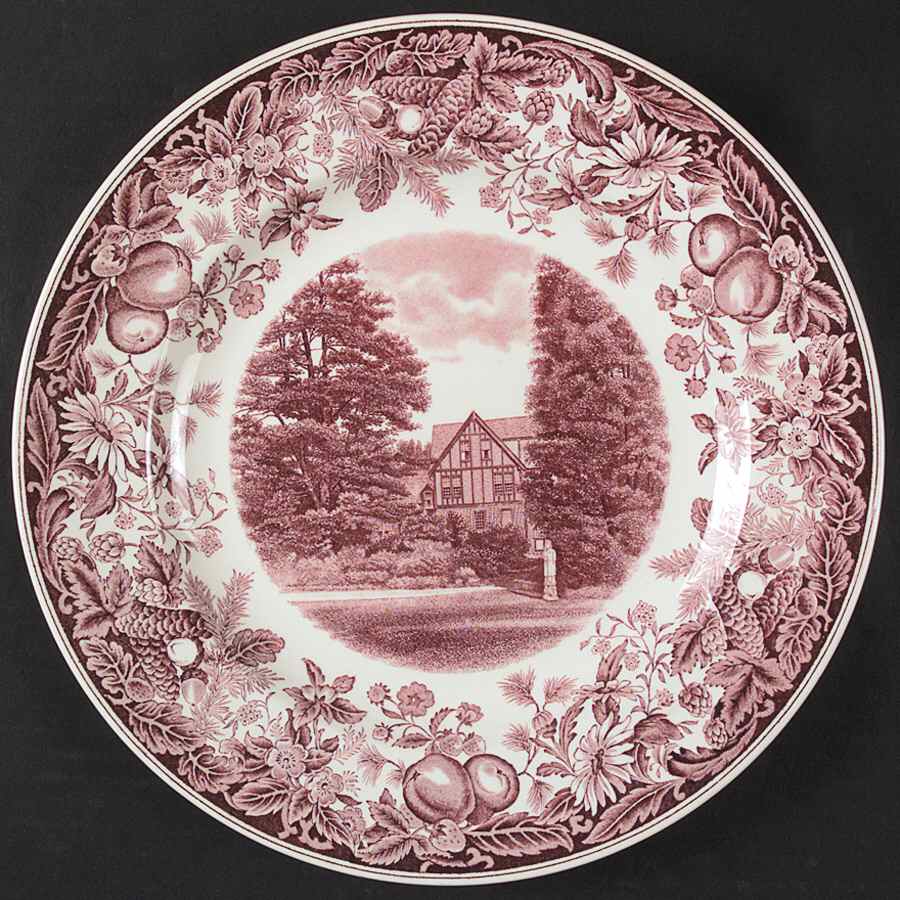 Vassar College Mulberry Dinner Plate by Wedgwood-1