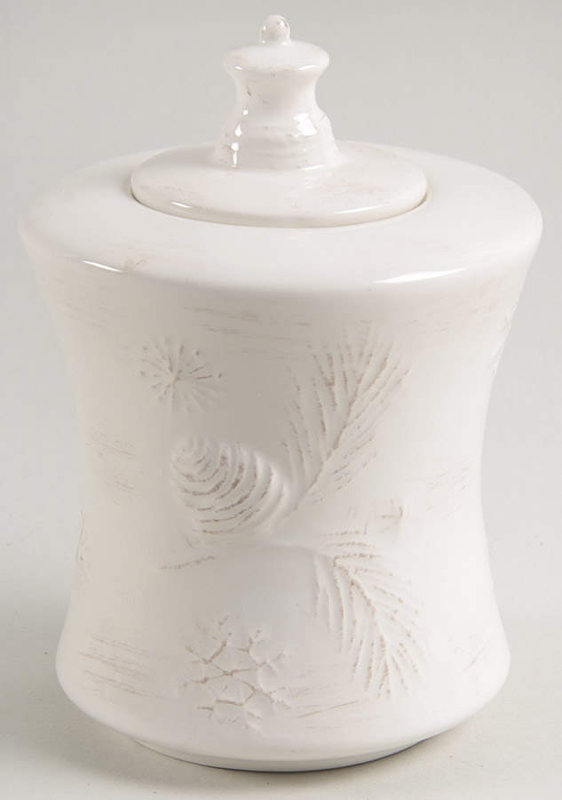 Winter White Sugar Bowl & Lid by Woolrich-1