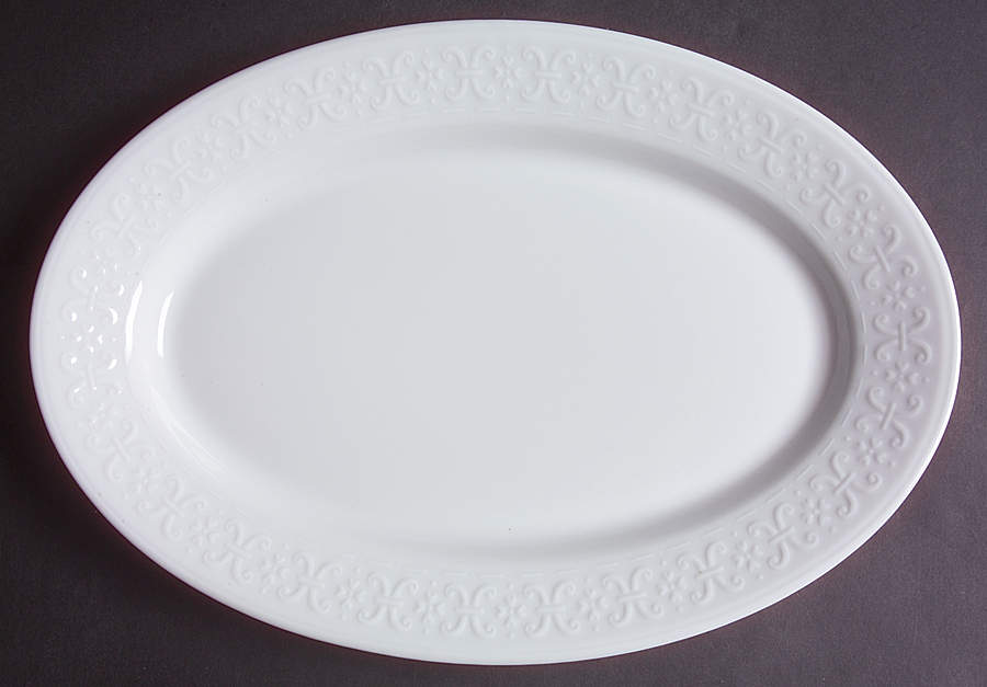 Grafton Street Accessories 14" Oval Serving Platter by Waterford China-1