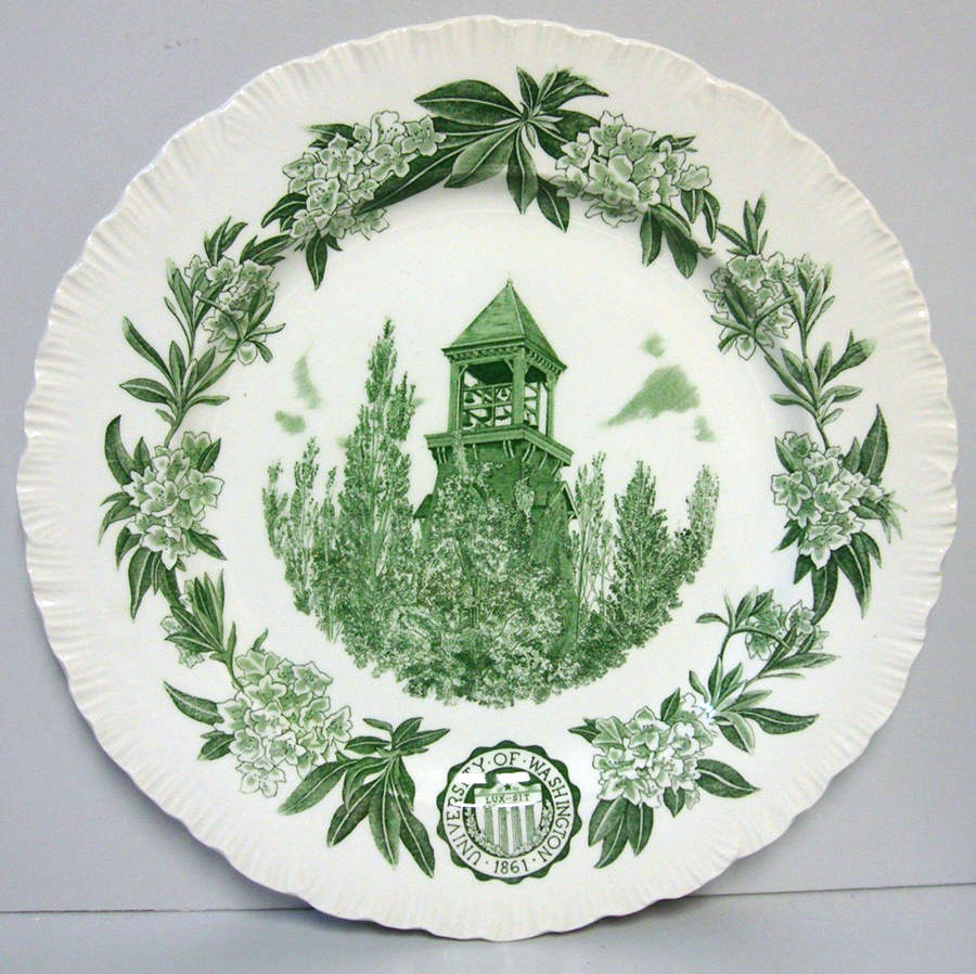 University of Washington Green Dinner Plate by Wedgwood-1